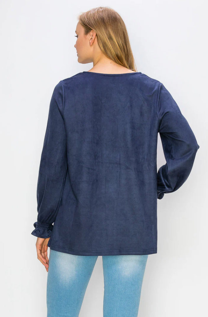 JOH ABIGAIL SUEDE TOP