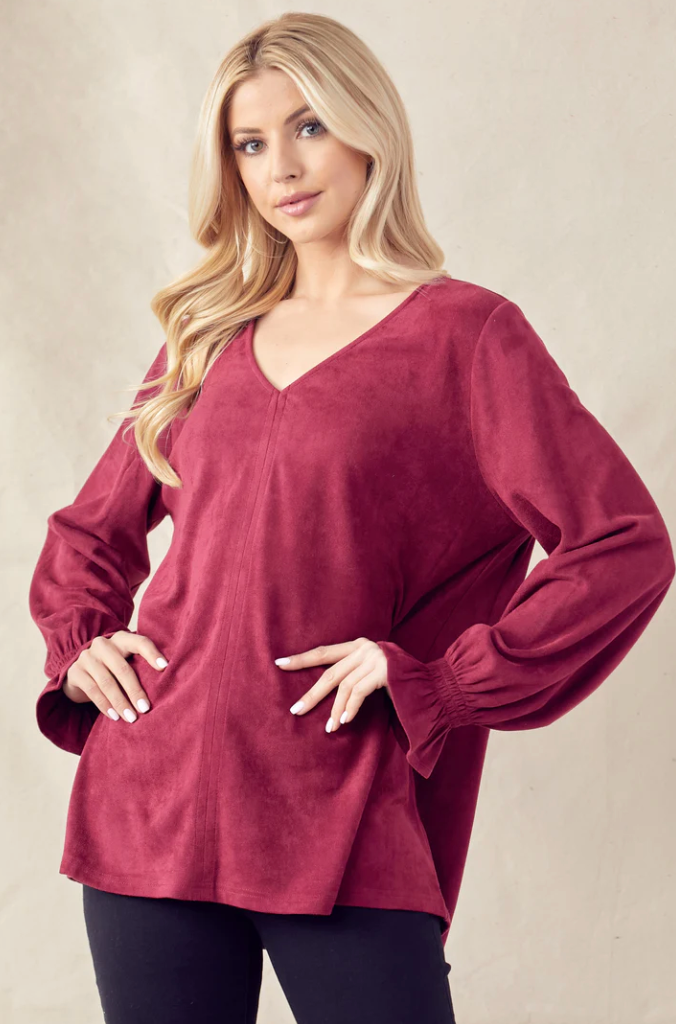 JOH ABIGAIL SUEDE TOP