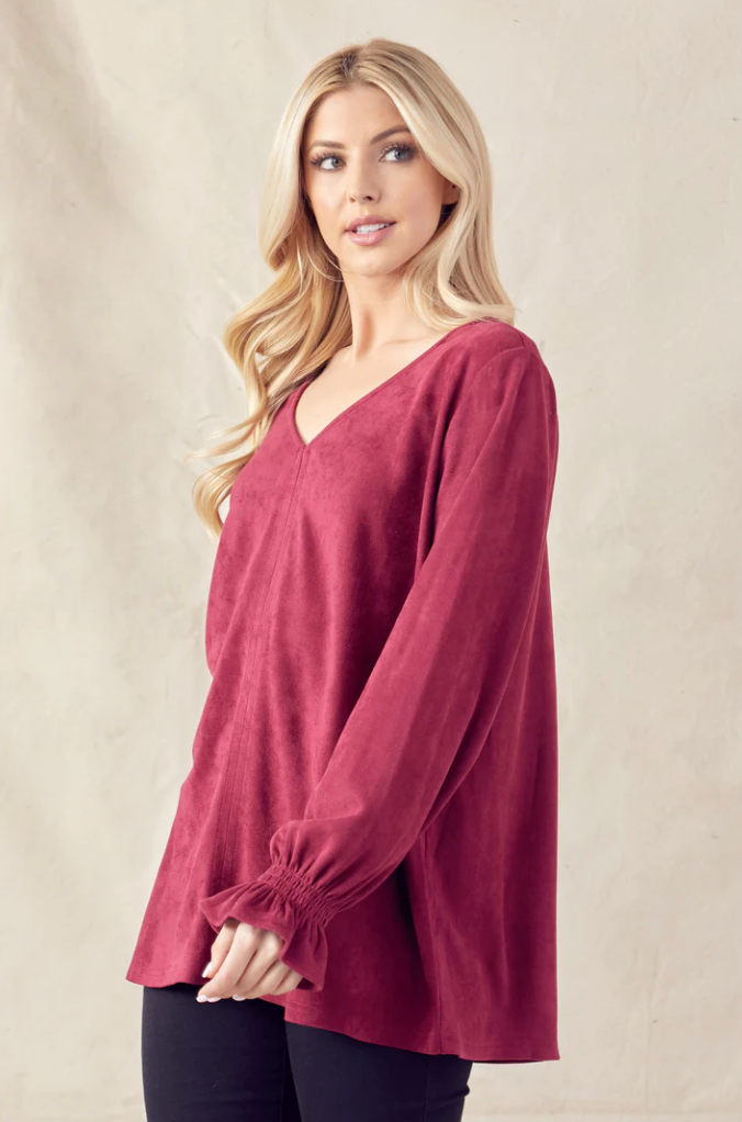 JOH ABIGAIL SUEDE TOP