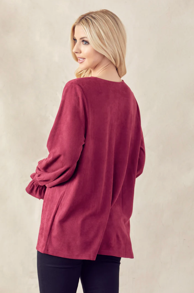 JOH ABIGAIL SUEDE TOP