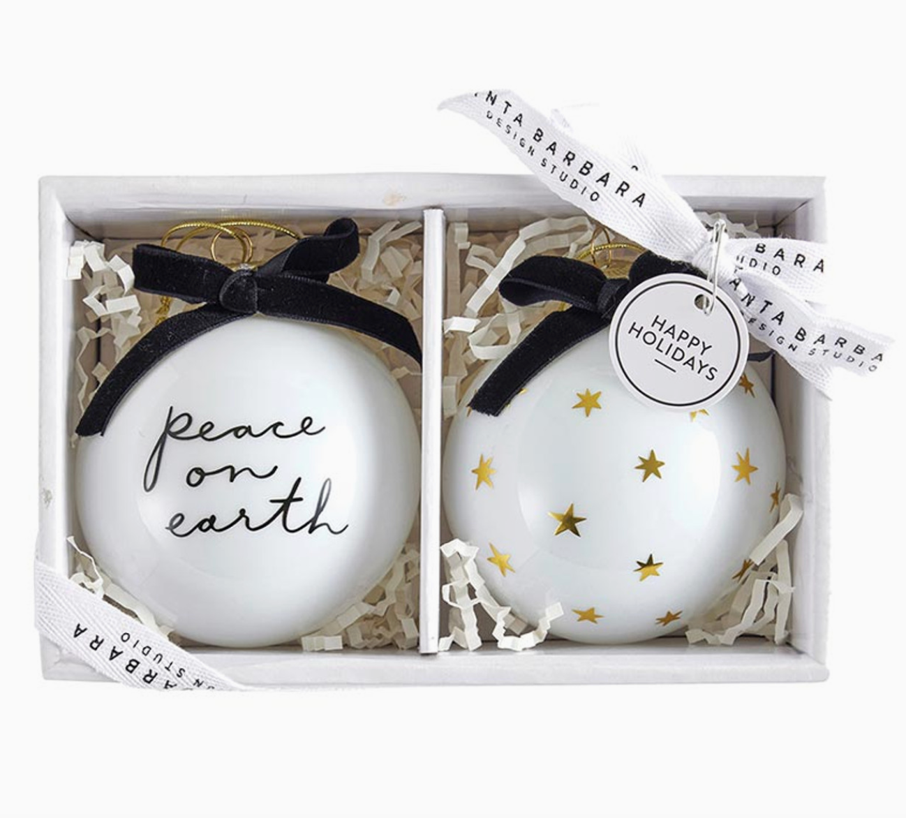 SANTA BARBARA DESIGNS PEACE ON EARTH ORNAMENTS