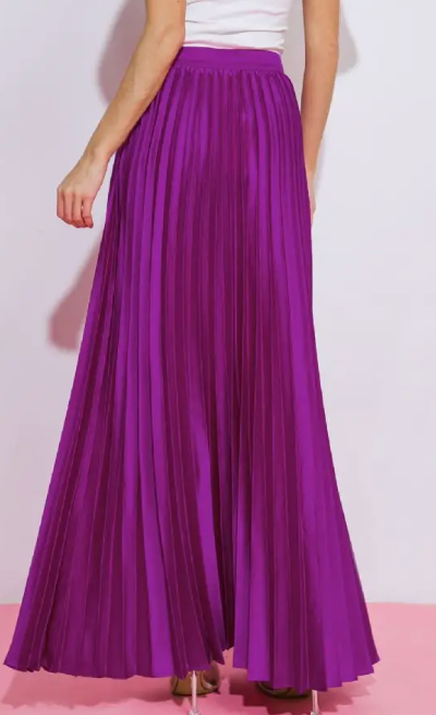 FLYING TOMATO PLEATED MIRAGE MAXI SKIRT