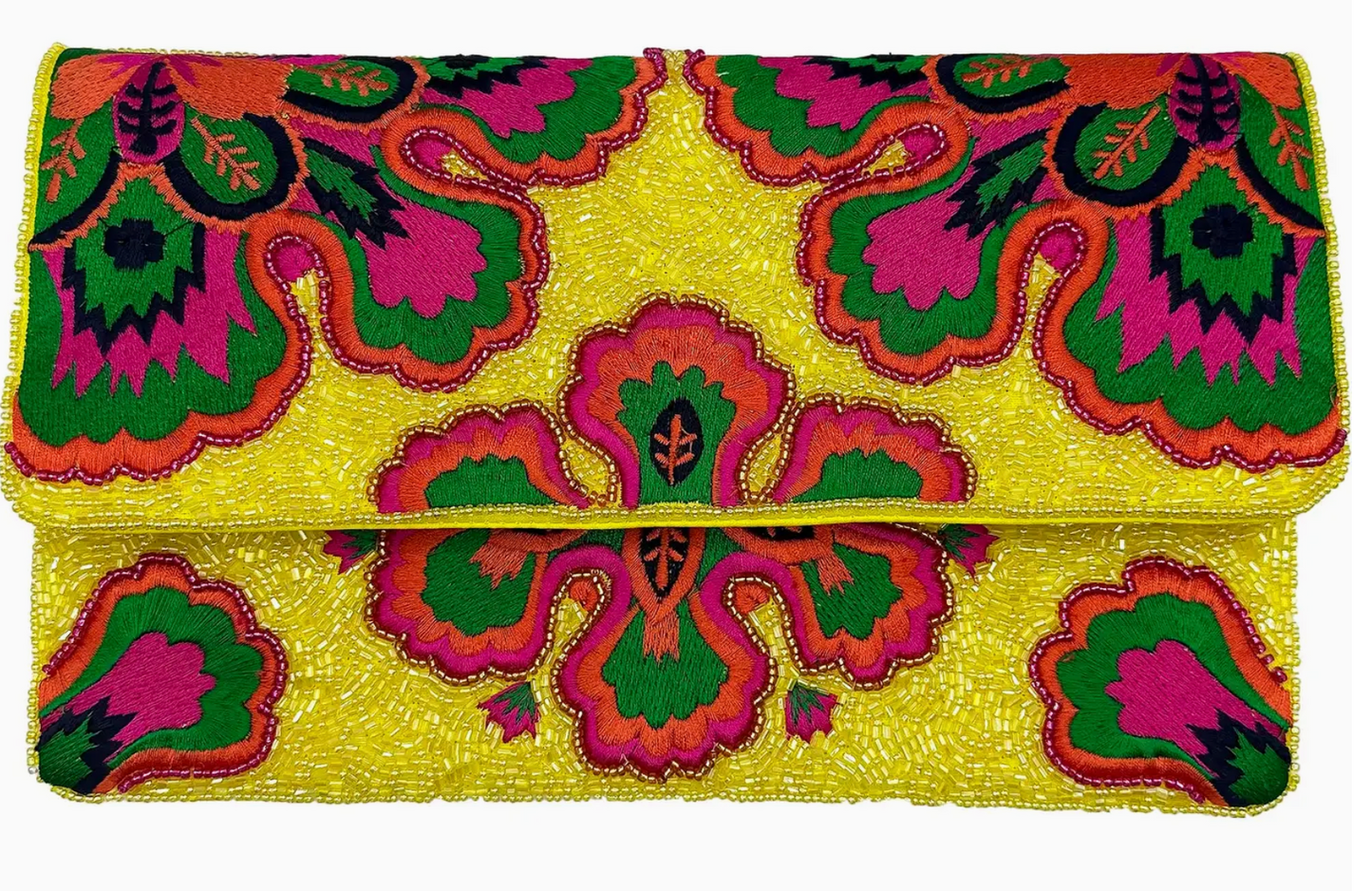 PIZZAZZ BEADED CLUTCH