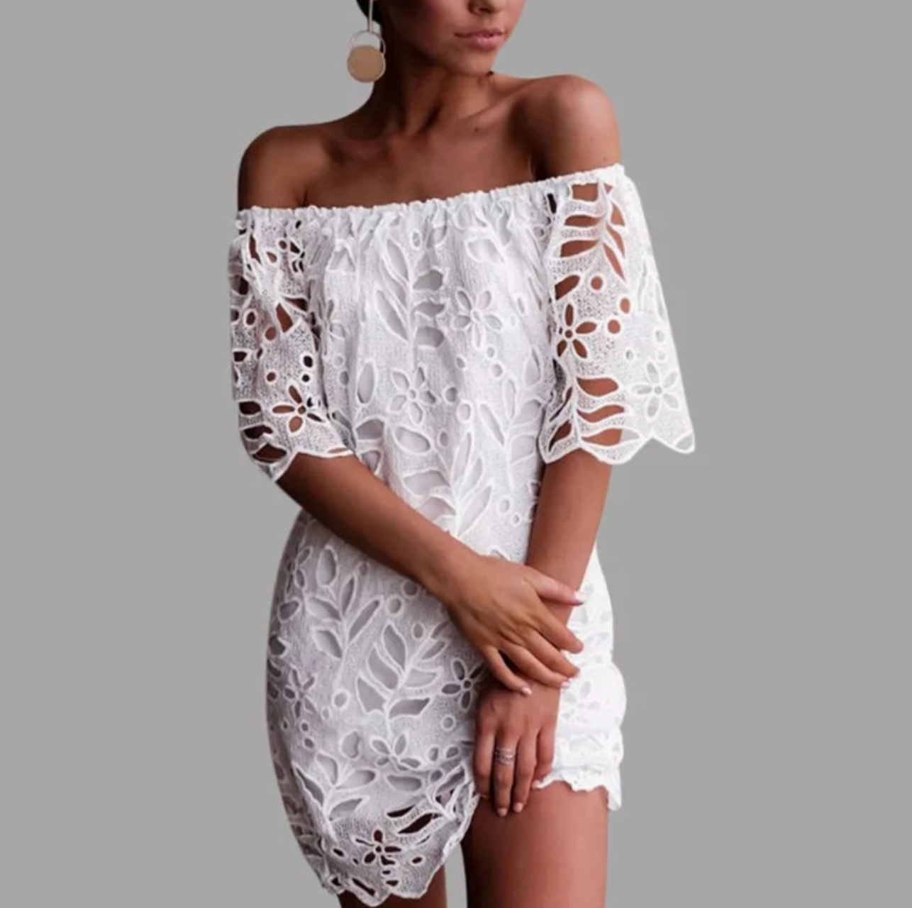 HIDDEN BRAND HOLLOW MINI DRESS