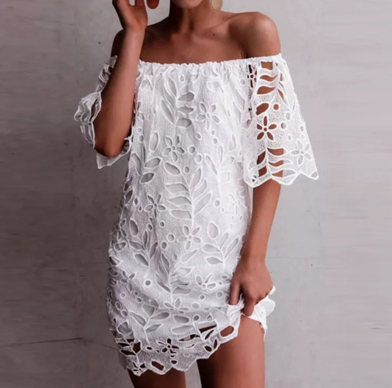 HIDDEN BRAND HOLLOW MINI DRESS