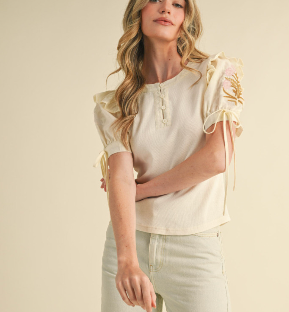&MERCI BIANCA BLOUSE