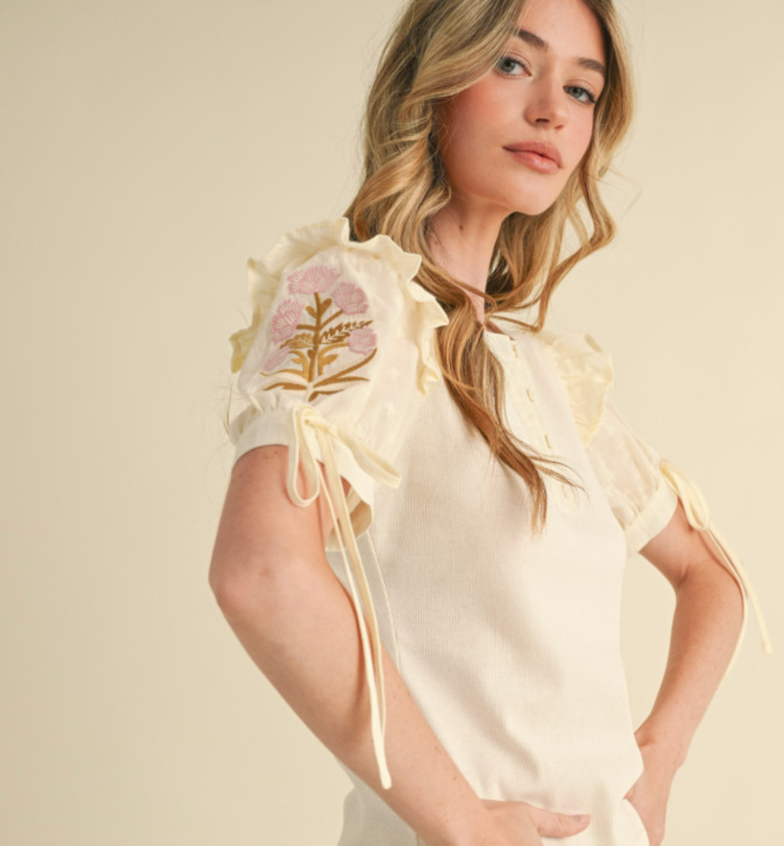 &MERCI BIANCA BLOUSE