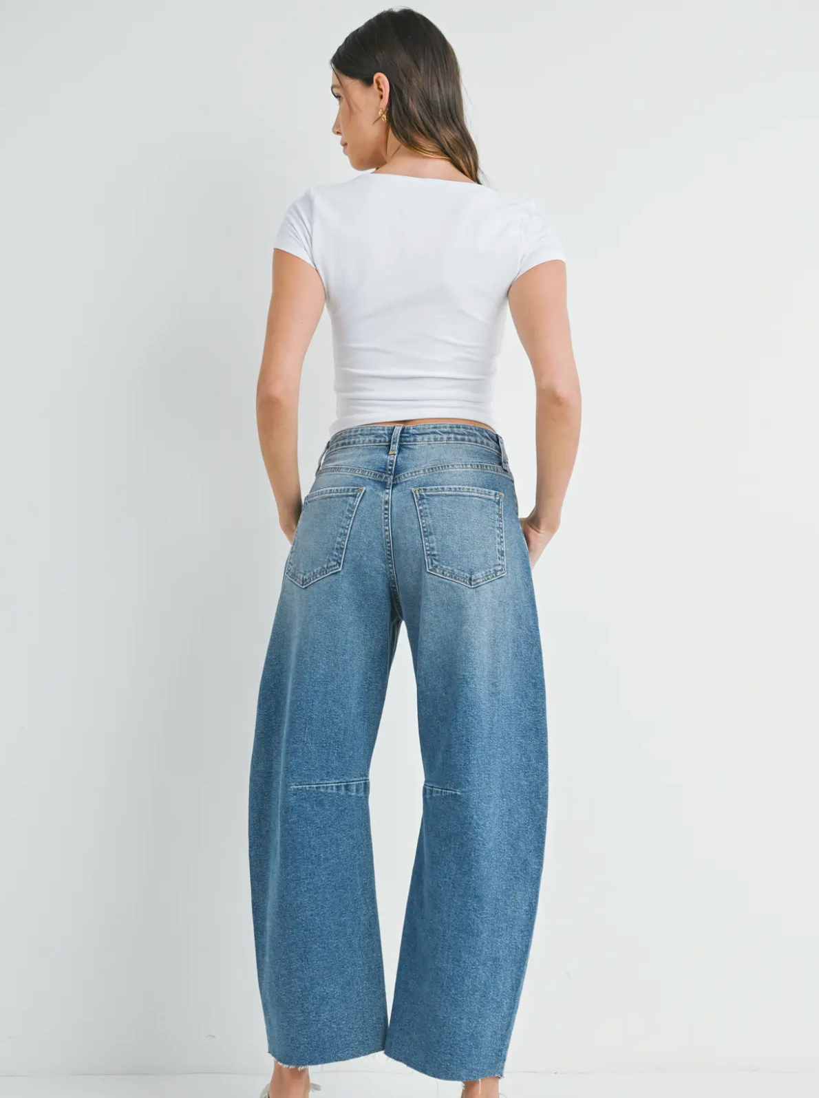 JUST BLACK DENIM BARREL JEANS