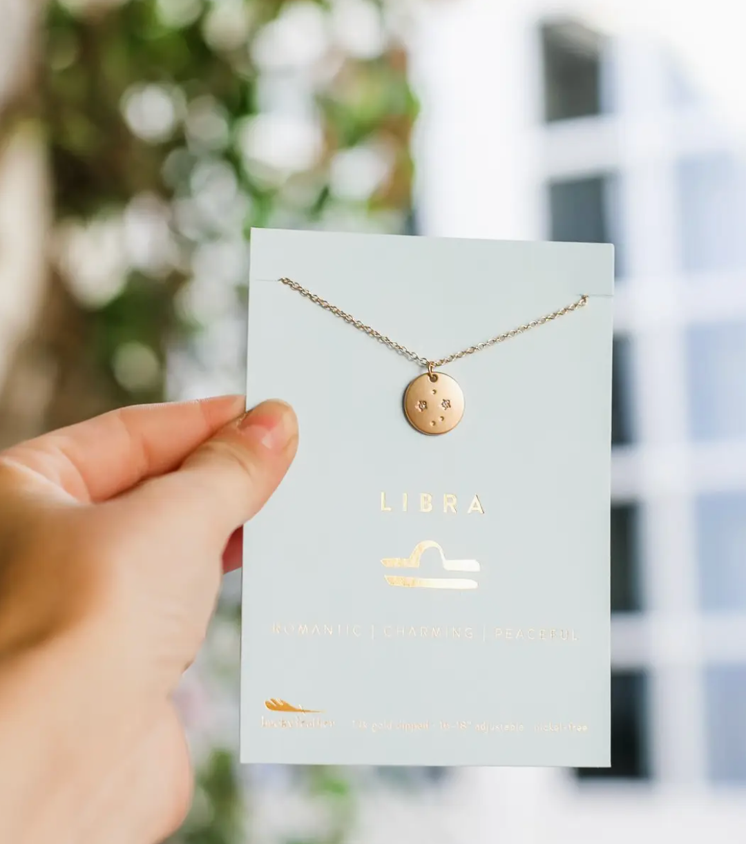 LUCKY FEATHER ZODIAC NECKLACE
