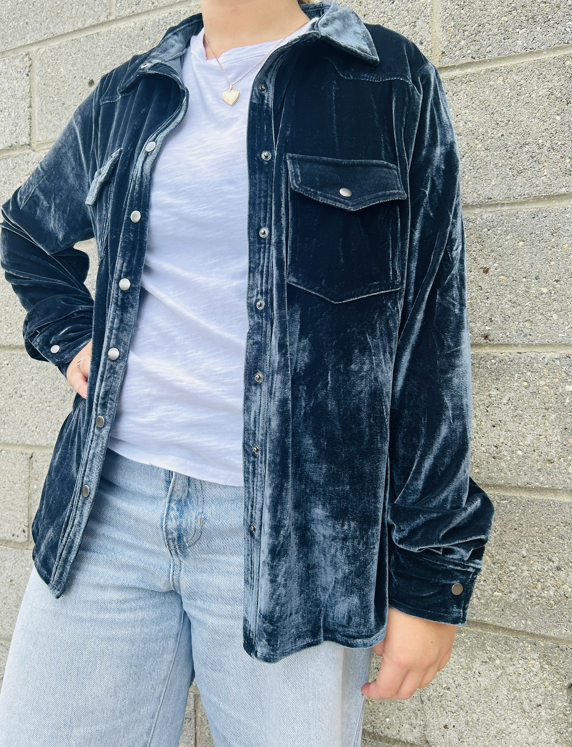 EASEL VELVET RODEO BUTTON DOWN