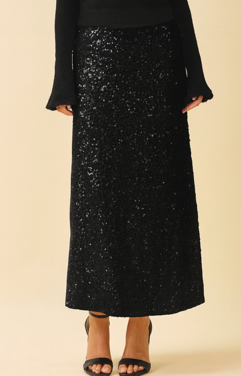 AEMI+CO DARK DAZZLE MIDI SKIRT