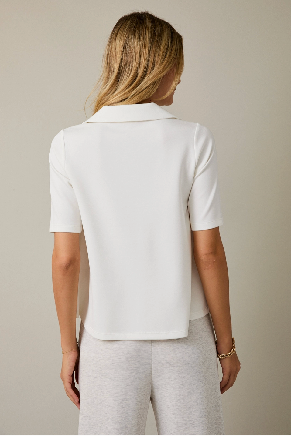 GILLI HALF SLEEVE POLO BLOUSE