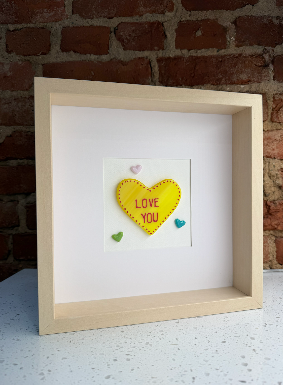 11: ELEVEN FUSED GLASS CONVERSATION HEARTS