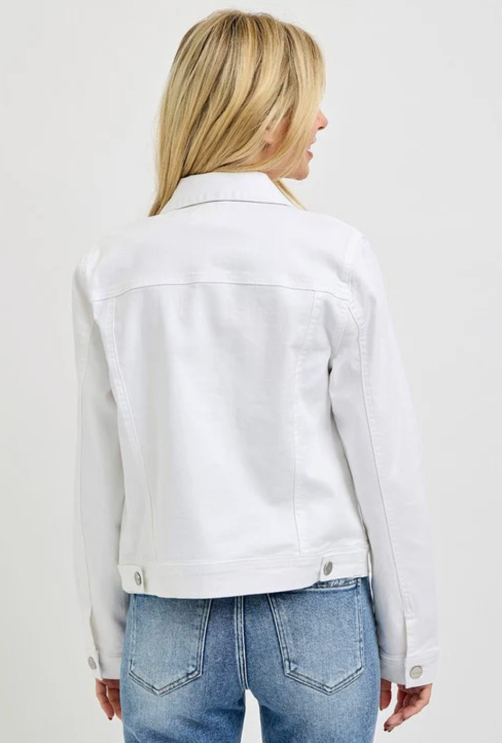 RISEN WANDA WHITE DENIM JACKET