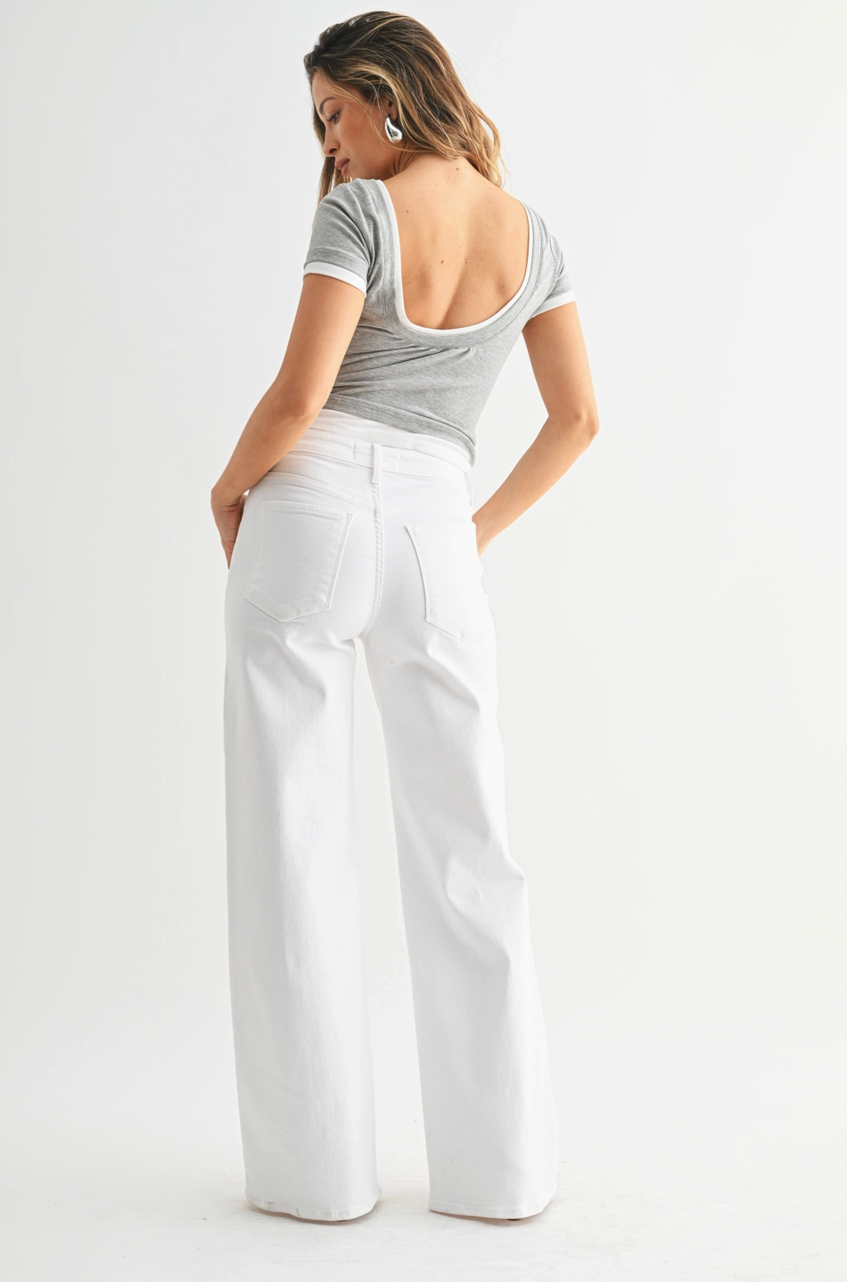 JUST BLACK DENIM OPTIC WHITE JEANS