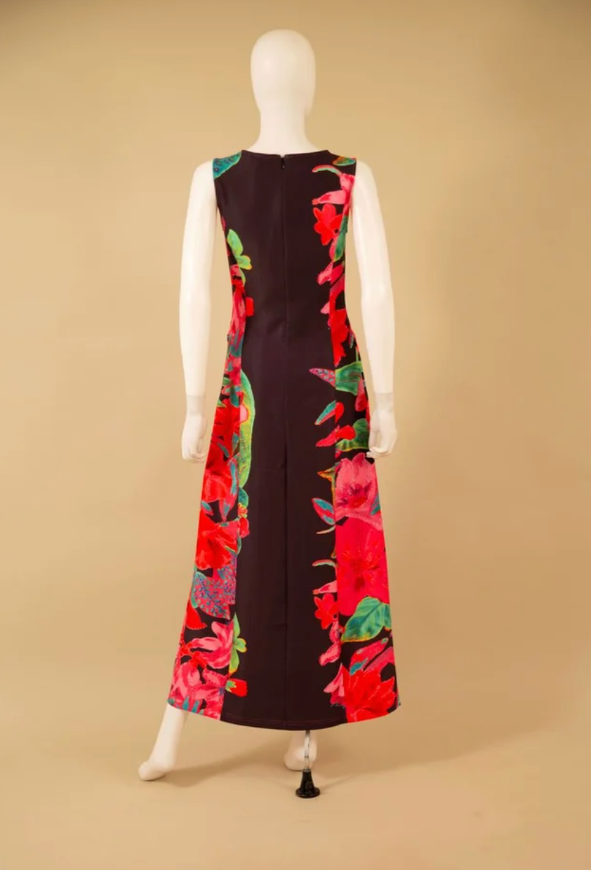 SAMUEL DONG MIDNIGHT BLOOM MAXI DRESS