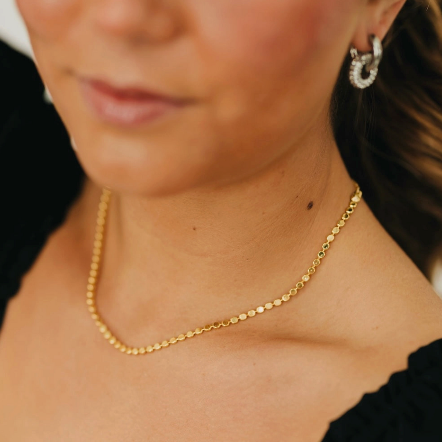 PRETTY SIMPLE DAKOTA DISC CHAIN NECKLACE