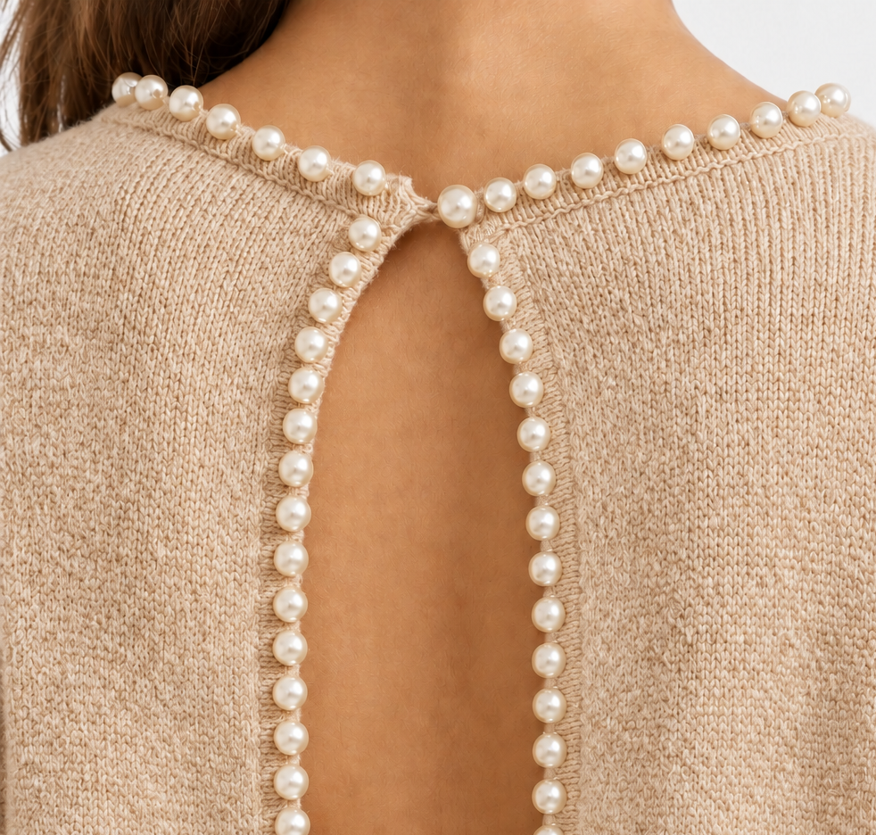 ASTRID PEARL KNIT SWEATER