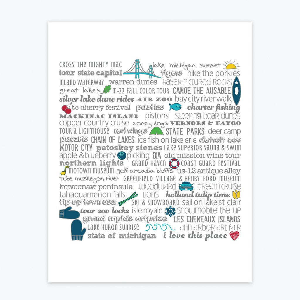 TANDEM FOR TWO MICHIGAN BUCKET LIST ART PRINT