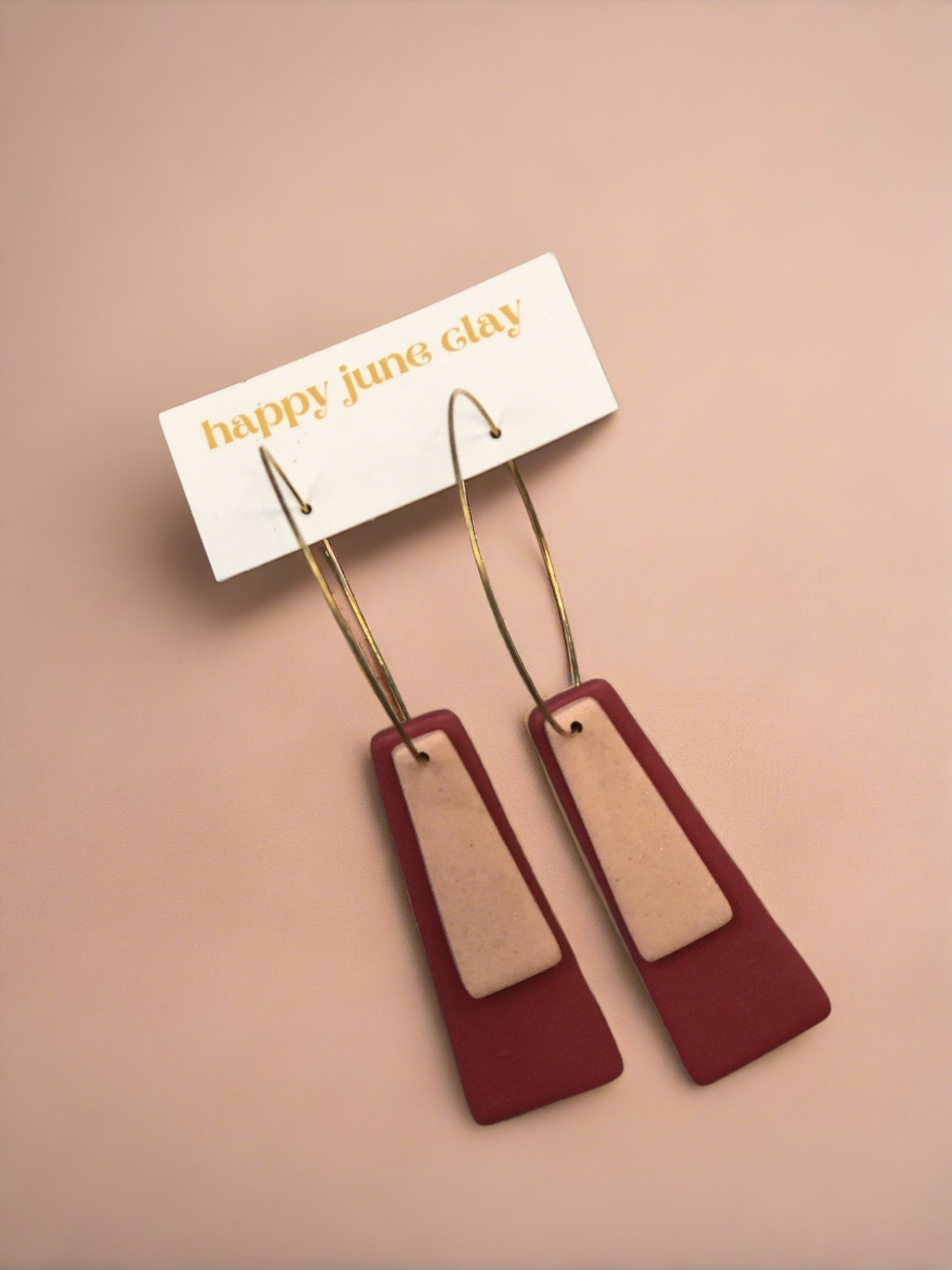 HAPPY JUNE CLAY RECTANGLE HOOP