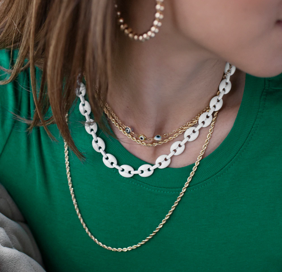 MARLYN SCHIFF ANCHOR LINK NECKLACE