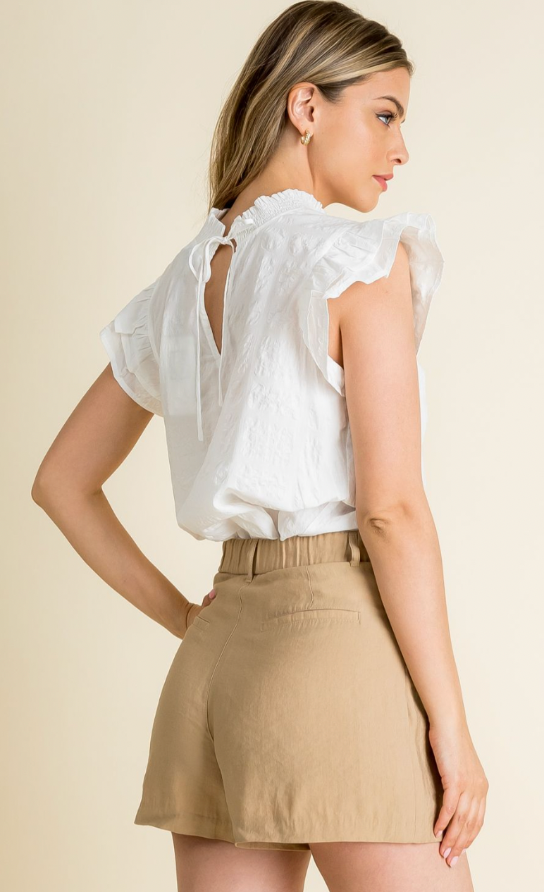 THML FLUTTER SLEEVE TOP