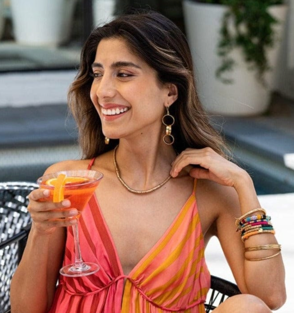 INK + ALLOY BRASS TRIPLE CIRCLE EARRINGS