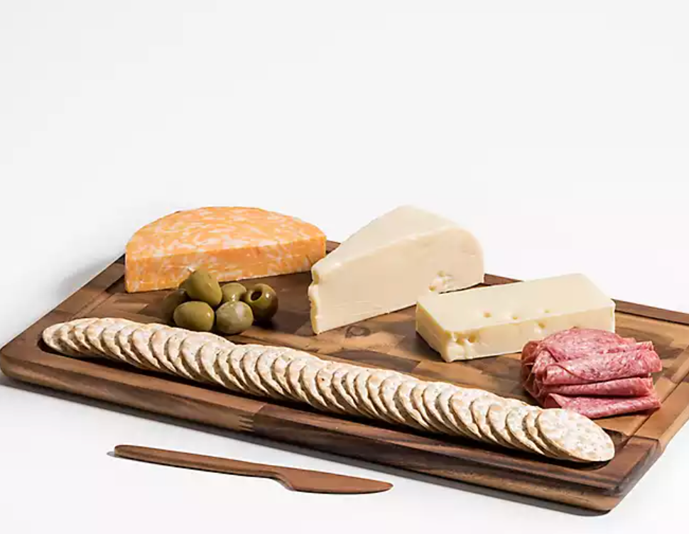 KALMAR HOME END GRAIN LARGE CHEESEBOARD WITH KNIFE