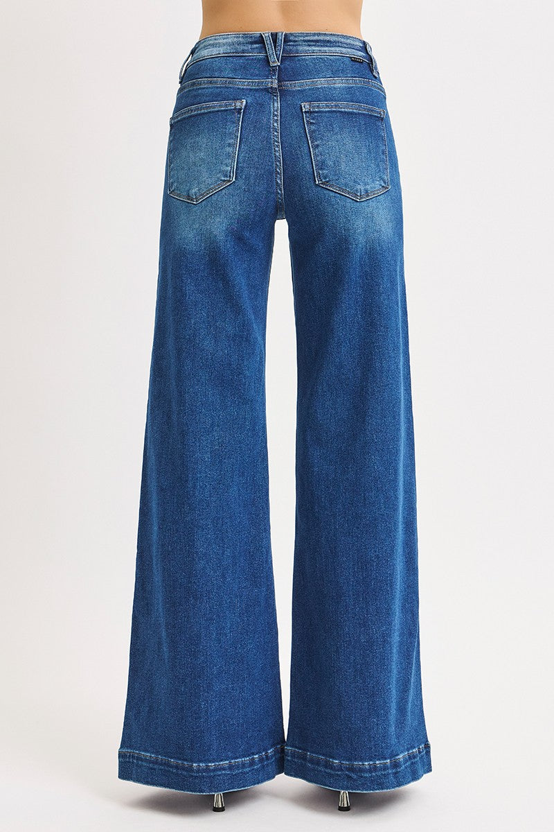 RISEN MONROE WIDE LEG JEANS