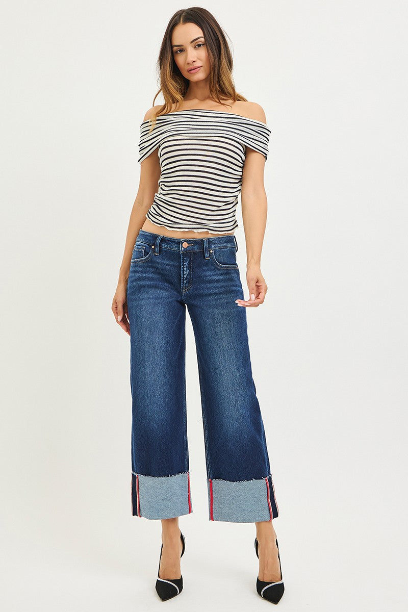 RISEN BIDIE CUFFED JEANS