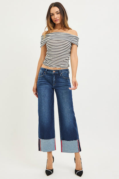 RISEN BIDIE CUFFED JEANS