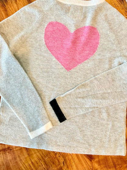 JUST MADISON HEART AND LOVE SWEATER