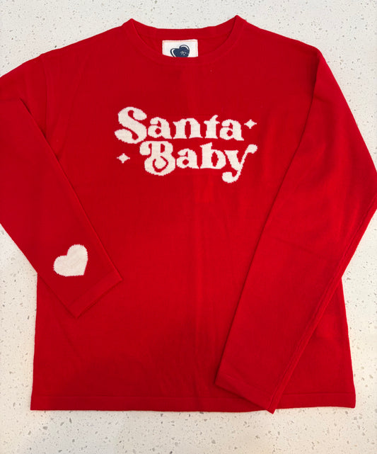 JUST MADISON SANTA BABY SWEATER