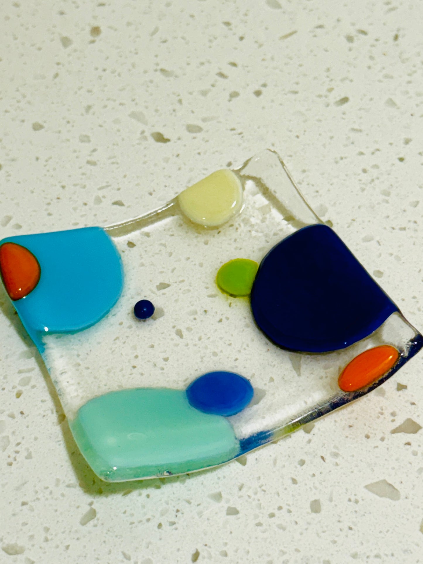 11: ELEVEN FUSED GLASS PLATES