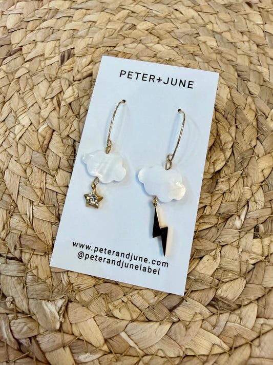PETER + JUNE CLOUDY DAY EARRINGS