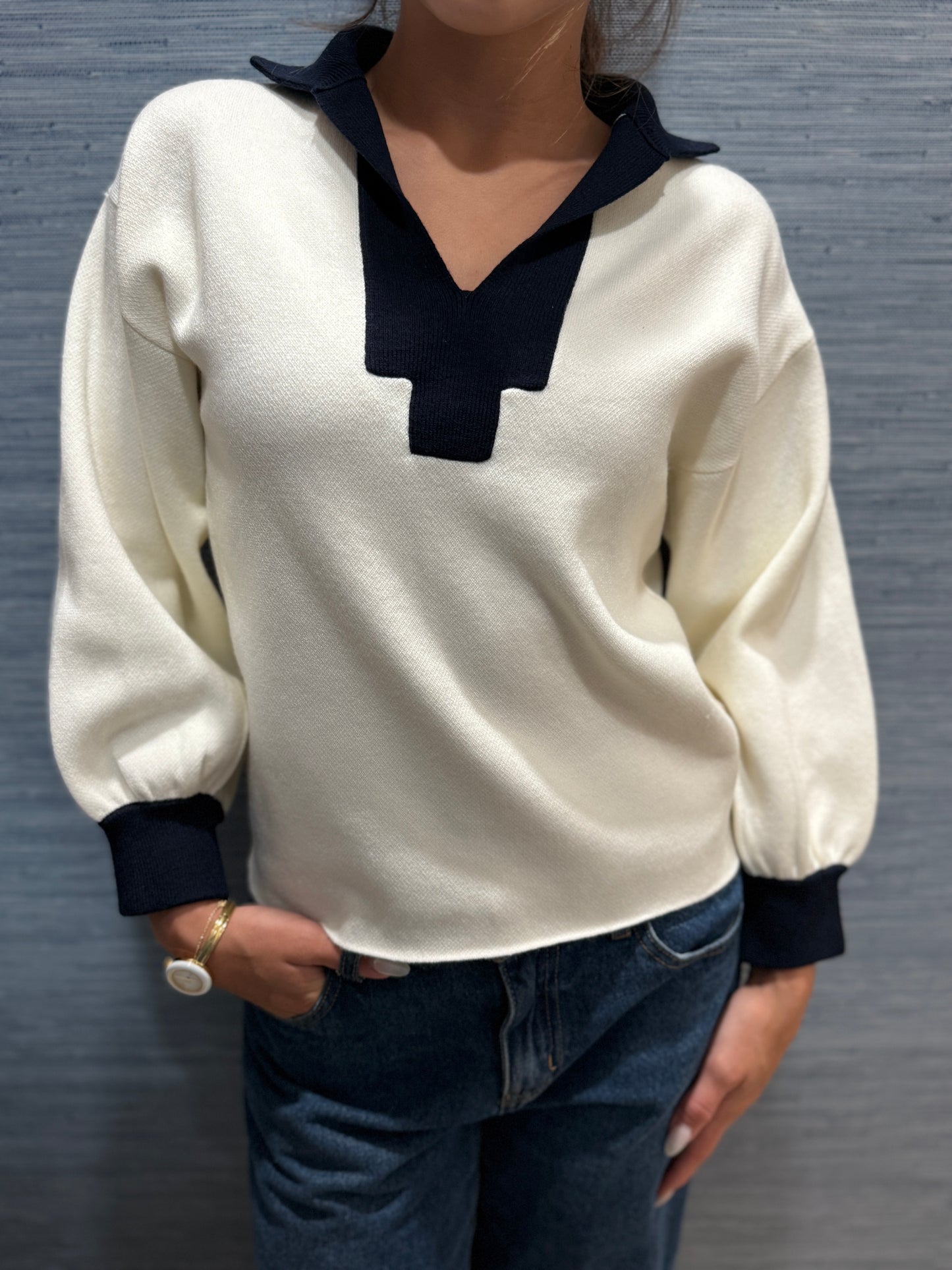 PATTY KIM CONTRAST KNIT