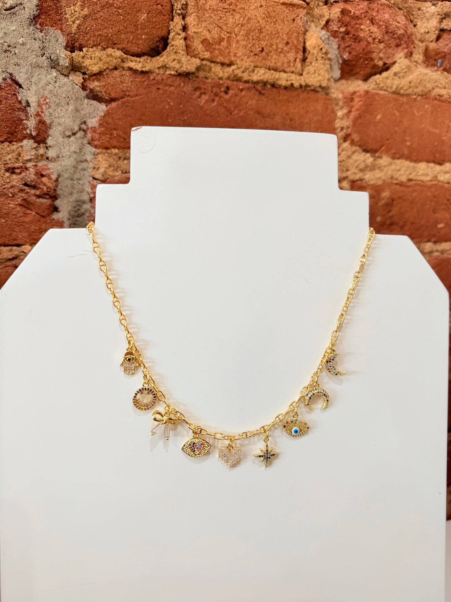 OMGBLINGS LUCKY CHARMS NECKLACE