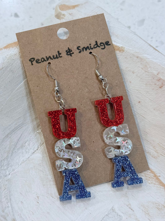 PEANUT & SMIDGE USA EARRINGS