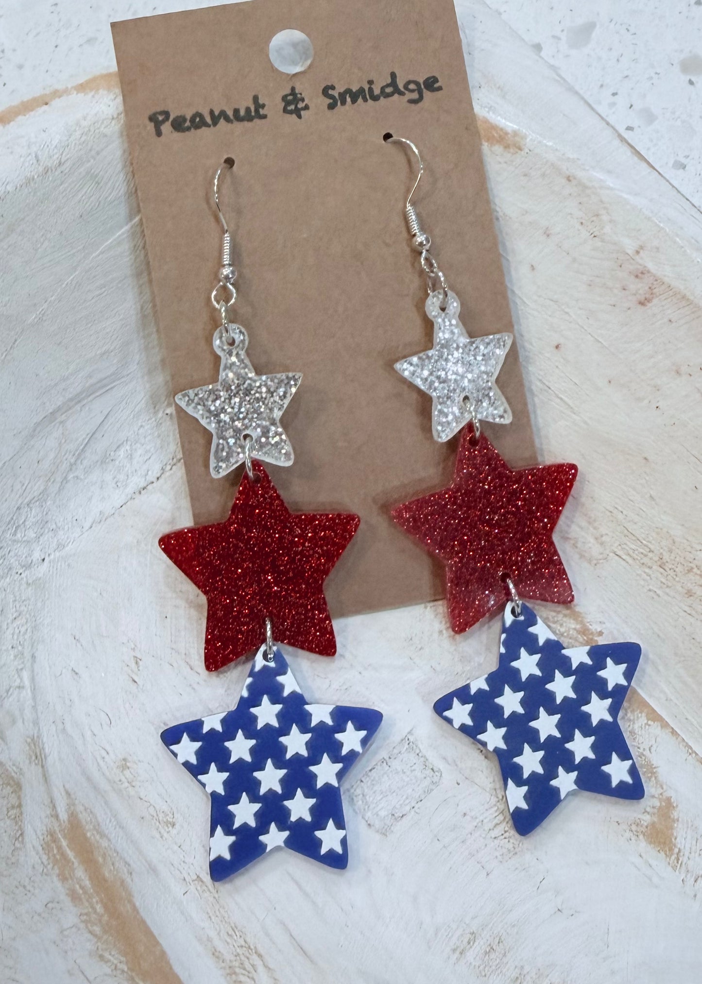 PEANUT & SMIDGE USA EARRINGS