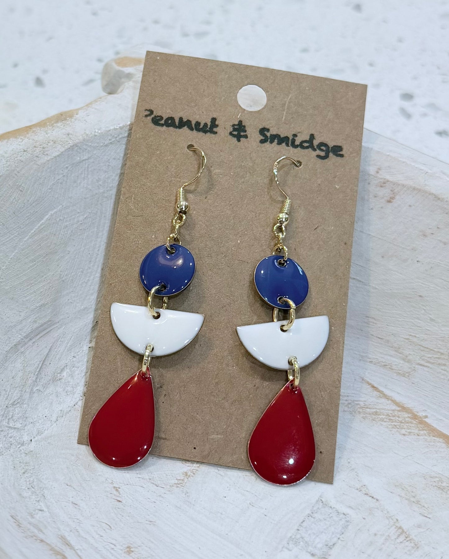 PEANUT & SMIDGE USA EARRINGS