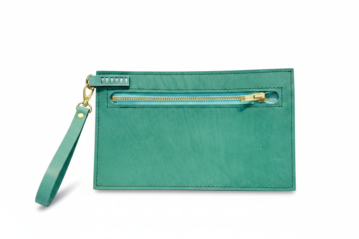 WOLF LEATHER CLUTCH