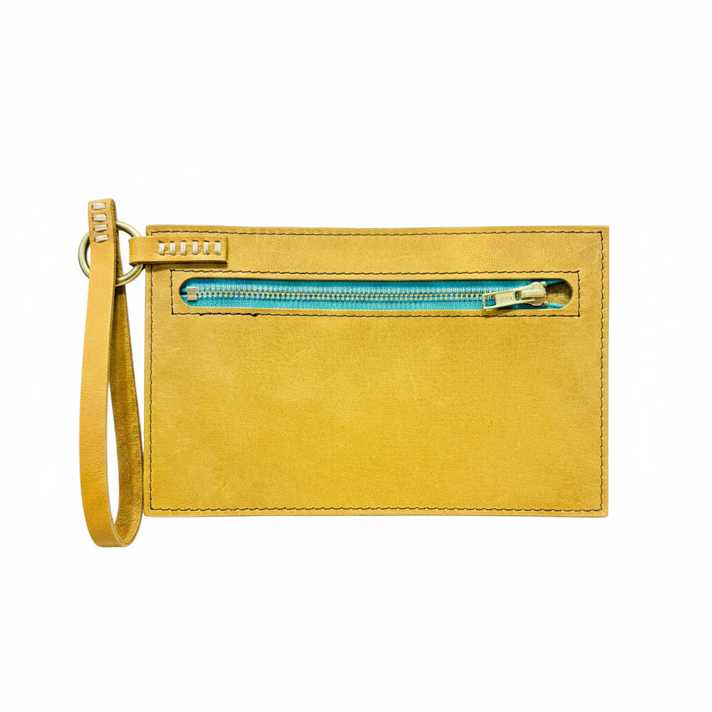 WOLF LEATHER CLUTCH
