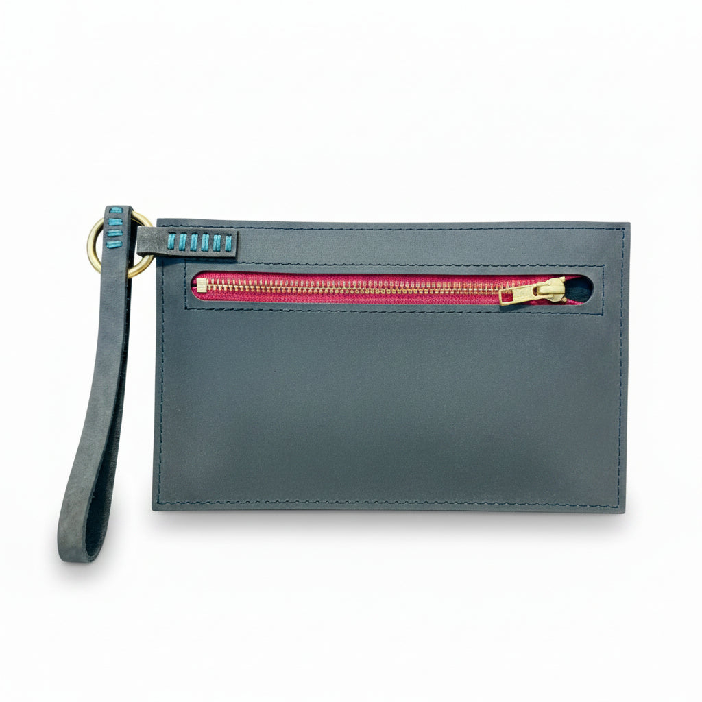WOLF LEATHER CLUTCH