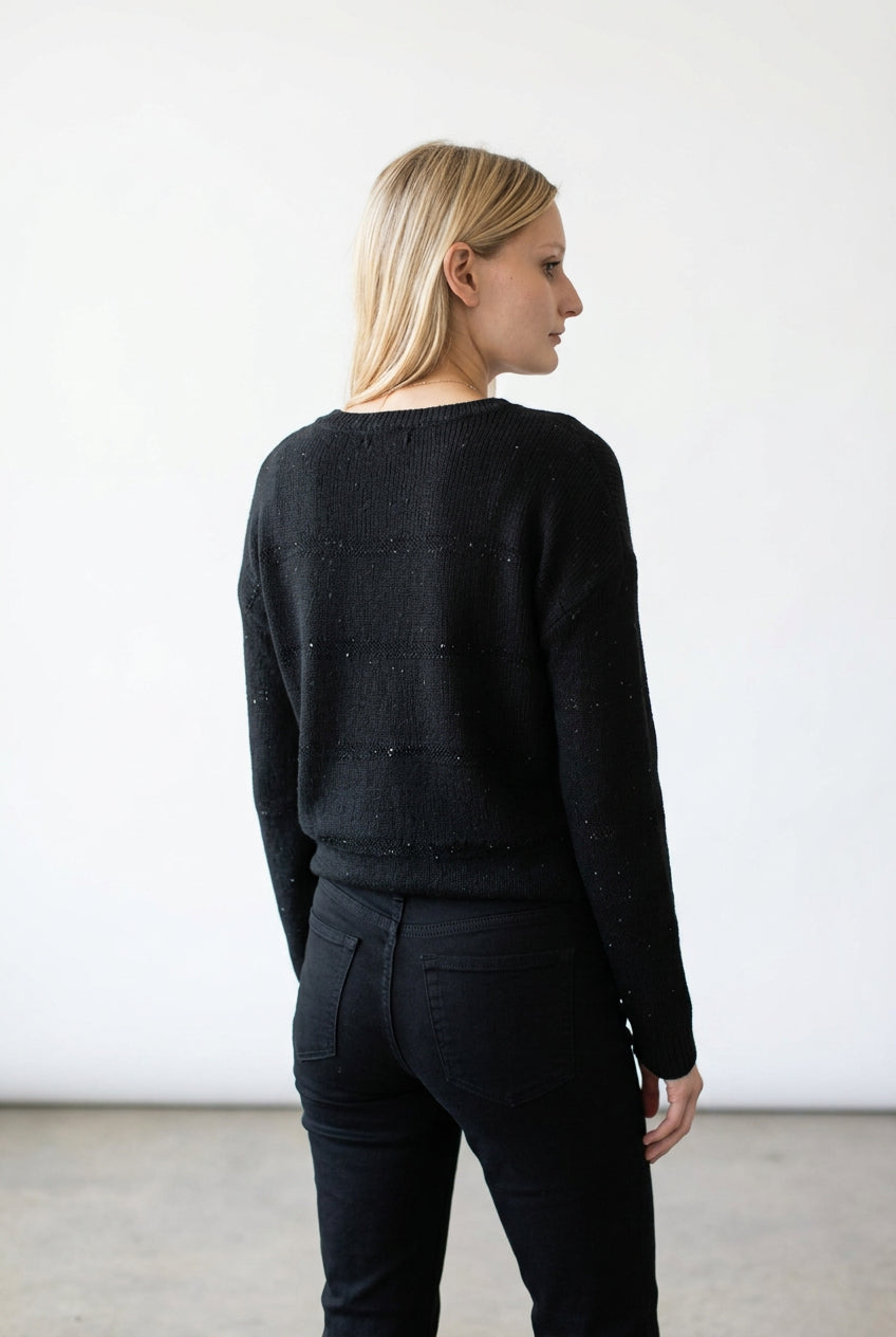 LISA TODD SHIMMER STRIPE SWEATER