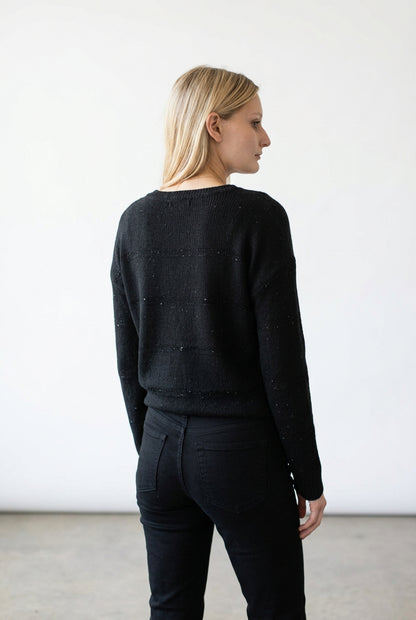 LISA TODD SHIMMER STRIPE SWEATER