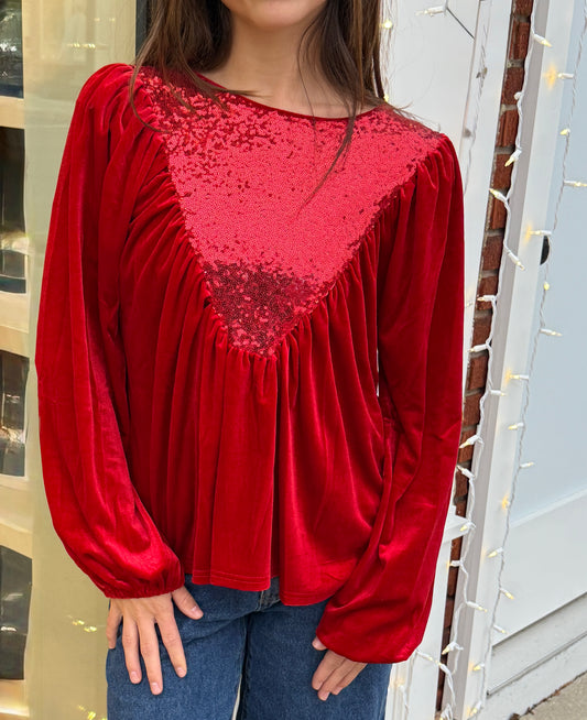 SWEET LOVELY BY JEN RUDOLPH'S RUBY TOP