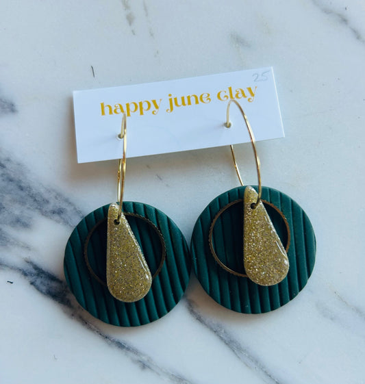 HAPPY JUNE CLAY DAZZLE DANGLE EARRING