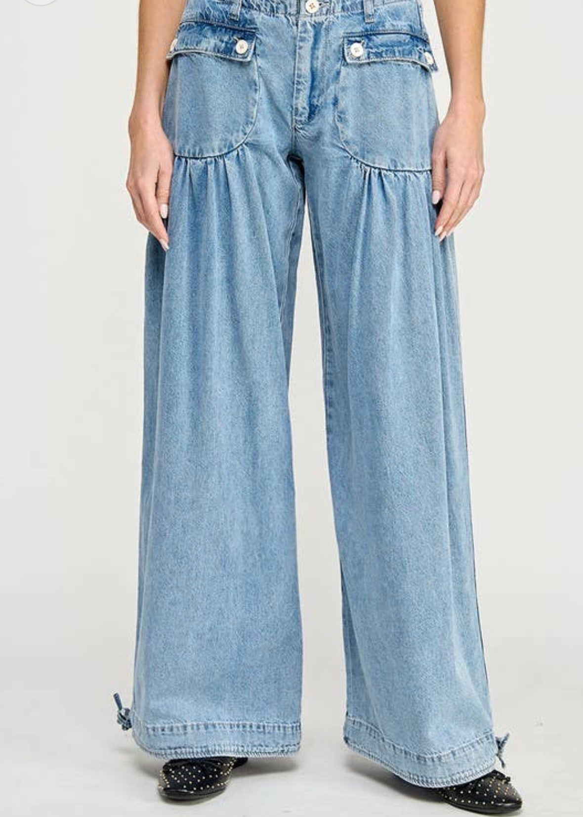 MISS LOVE BALLOON WIDE LEG PANTS