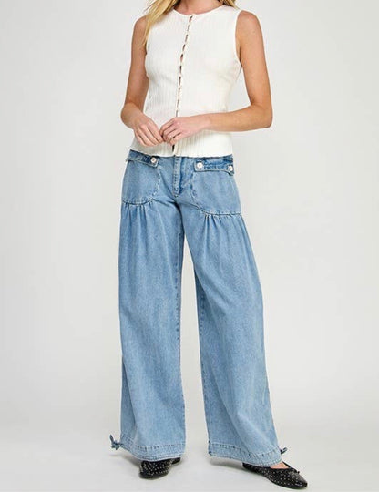 MISS LOVE BALLOON WIDE LEG PANTS