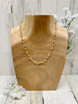 MARLYN SCHIFF MIXED LINK NECKLACE